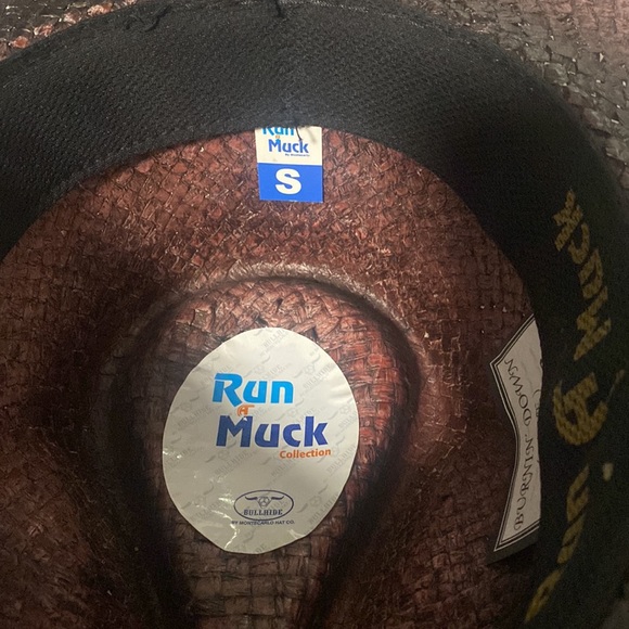 run a muck Accessories Run A Muck Bullhide Straw Hat Burnin Down
